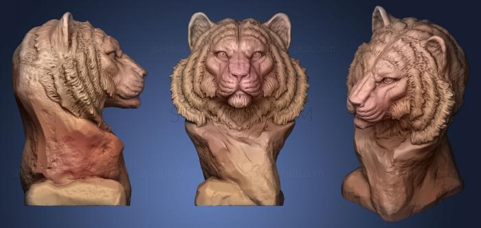 3D model Tiger Bust (STL)